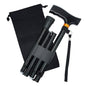 Four Section Wooden Handle Folding Crutches (Aluminum Alloy)