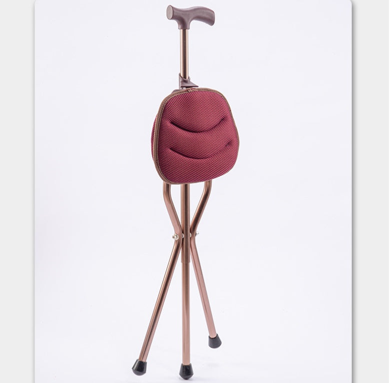 Folding Tripod Crutches Stool Cane