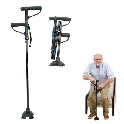 Multifunctional Folding Double-handle Crutches For The Elderly